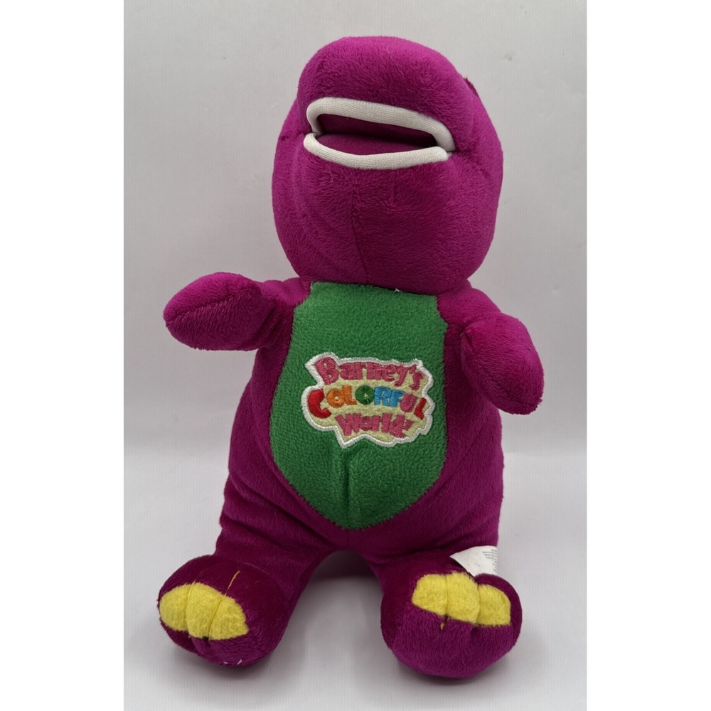 Barney's Colorful World Plush Stuffed Dinosaur 11" 2013 Lyons No Sound